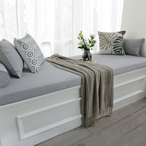 붙박이 4인용 거실 윈도우시트 쇼파 침실 베란다 의자 소파 수납 벤치, B + 코코넛브라운3+라텍스1(두께4.3CM)