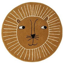 OYOY (오이오이) 다이 컷 러그 북유럽 덴마크 세련된 두꺼운 래그 매트 어린이 방 핸드메이드 뉴본 사진 동물 동물 mini Rug 사자