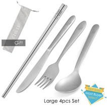 캠핑용품 티타늄 식기 세트 스푼 포크 나이프 젓가락 키트 캠핑 장비 용품 하이킹 부시크래프트기구 칼, C02 C40 C41 C05