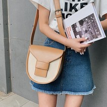 홍대언니 레더 배색 크로스백 가방 핸드백 J304