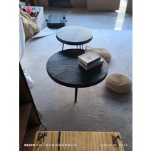목재 원형티테이블 소형 노르빅 아트 낮은테이블 거실테이블 일본식, T07-카바이드 7050 콤피