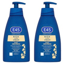 E45 리치 24Hr 크림 이브닝 프림로즈 오일 Rich Cream Evening Primrose Kpf 400Ml 2개