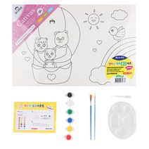 PGM1*^몰유니 캔버스 액자 물감 세트 우리가족 만들기 미술재료 아동그림 유아 유치원 공예 어린이집 패키지 꾸미기^*1췤pgm, a^^*옵션없슴