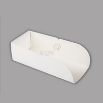 [모담팩]핫도그트레이 소-백색무지 1200장, 단품