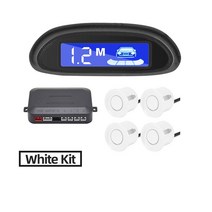후방카메라 사각지대경고 센서 과속 후면 주차 센서 레이더 자동차 Parktronic 4 LCD 디스플레이 무선 전자, 02 White Sensor, 02 White Sensor