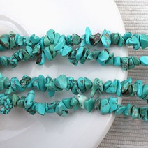 [5599-12]원석칩스 소 (12월탄생석/터키석) 화이트터키석 1줄(약80cm)