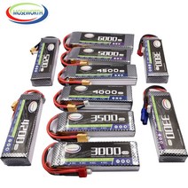 11.1V RC 리포 배터리 3S 1500 2200 3500 4200 5200 6000mAh 25C35C60C 비행기 헬리콥터 자동차 항공기 드론, [03] 60C, [03] 2200mAh T Plug
