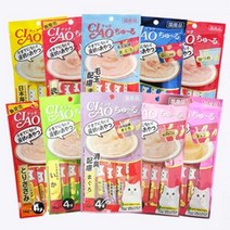 자체브랜드 고양이간식 이나바 챠오 츄루 14g 수제간식, 참치, 6팩