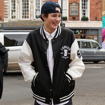 BEN SHERMAN 공용 로고 스타디움 점퍼 블랙 BNBJP283U