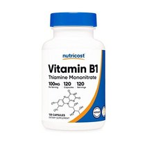 Nutricost비타민B1(Thiamine)100mg120캡슐글루텐 프리Non-GMO