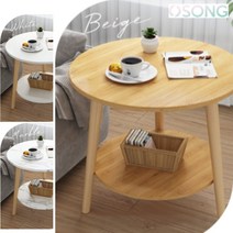 오송 라운드 2단 티테이블 긁힘방지 라운드2단 코팅상판 닦기편한, 마블