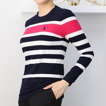 네레토 여성 골프웨어 상의 긴팔 기모 라운드티