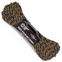Atwood Rope MFG 550 파라코드 30.5m(100피트) 7가닥 코어 나일론 낙하산 코드 외부 생존 장비 미국산 | 랜야드 팔찌 핸들 랩 키체인 (감염), Recon