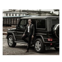 맨스 캐비닛 슬림핏 양 가죽 자켓