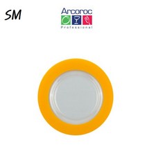 SM 아코록 루미락 접시 32cm (라인) 주황색 플레이트 플레이팅 파티 접시, 연두색