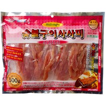 라이코스펫 써니 숯불구이 사사미, 숯불양념 닭갈비 미니(고구마) 500g, 500g