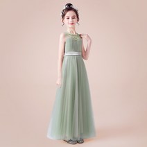연습용바이올린 티페리 고급 예복 여아 피아노 바이올린 공연복 중고등학생 사회 낭송 공연, C02-120cm, T01-라이트그린