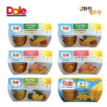 Dole돌 후룻볼, 후룻볼 트로피칼2팩+복숭아2팩+망고1팩+파인애플1팩, 113g