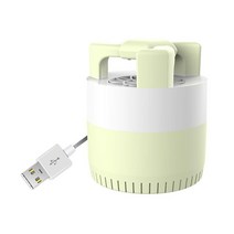 가정용 집 뒤뜰용 전기 모기 살인자 조용한 USB 모기, 녹색, 12.3cmx12.3cmx14.2cm, ABS