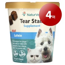 리암마켓 NaturVet 네이처벳 강아지 고양이용 눈 건강 관리 보충제 루테인 함유 소프트츄어블 70정 1팩, 4팩