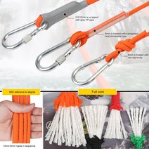 클라이밍하네스 클라이밍 암벽 등반 장비 용품 XINDA 10M 전문 암벽 등반 코드 야외 하이킹 액세서리 로프, 한개옵션0