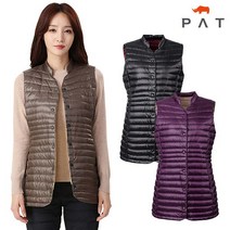 PAT V넥 초경량 구스다운 롱 베스트