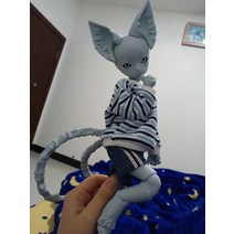 체스판 HeHeBJD 1/6 드림 고양이 판타지 수지 bjd 무료 눈 생일 선물, 04 Light Tan_01 Face make up