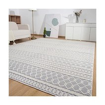 지역 깔개 5 x 7 피트 짠 높은 낮은 질감 현대 기하학 Boho 깔개-카펫 기계 빨 러그 거실 침실 기숙사 식사 놀이방 홈 오피스 장식