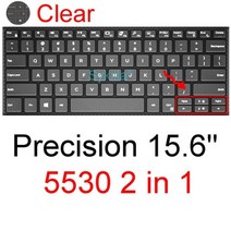 Dell Precision 3540 3541 3550 3551 3520 3530 7510 7520 7530 7540 17.3 실리콘 수호자 스킨 액세서리, Clear 4