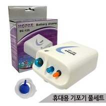 [올블루] 휴대용 기포기 산소기 기포발생기 풀세트 DC-125, 상세 설명 참조