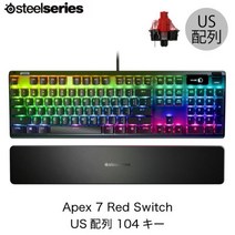 SteelSeries Apex 7 Red Switch US배열 기계 게이밍 키보드 104키#64636스틸 시리즈(키보드)