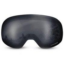 WildHorn Outfitters Roca 스키/스노우보드 고글 추가/교체용 프레임리스 렌즈 성인 및 주니어, Jet Black
