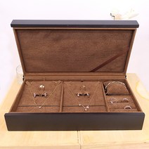 바미샵 청담원목 예물함 2P 초코 보석함
