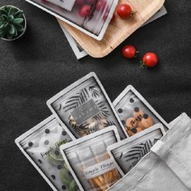 휴대용 스탠딩 스탠드 지퍼백 4P 1세트 지퍼팩 소분용 저장팩 파우치