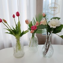 고르소 유리 화병 꽃병 시약병 디퓨져 공병 용기 엔틱 유리병, 5.줄무늬250ml