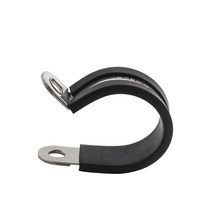 스텐주름관 304 스테인레스 스틸 고무 라이닝 P 클립 R 형 파이프 클램프 케이블 장착 호스 고정 브래킷, 02 Dia8(6pcs)