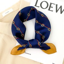 100%실크 도트 여성 쁘띠스카프