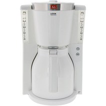 Melitta 독일 밀리타 Look Timer 스테인리스 스틸 필터커피머신 1.2L, 화이트