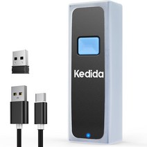 공구세트 무선 2D 미니 바코드 스캐너 3-in-1 USB 유선 2.4G 블루투스 휴대용 1D QR 케이스 포함, 01 2D Scanner