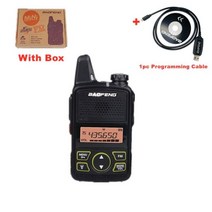 고성능 Baofeng BF-T1 소형 워키 토키 UHF 핸드 헬드 양방향 라디오 bft1 햄 휴대용 FM 송수신기 키즈 5km CB 인터폰, 1PCS Add 1 cable_BRITISH