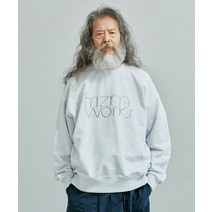 FRIZMWORKS TYPOGRAPHY LOGO SWEAT셔츠 _ MELANGE 아이보리