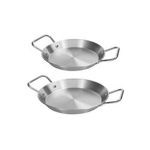 키친아트 올스테인레스 빠에야팬 2종 세트, 18cm, 20cm, 4세트