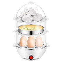 계란찜기 미니계란삶는기계 스마트계란찜기, 3 층