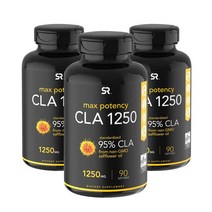 Sports Research 스포츠리서치 CLA 공액리놀렌산 1250mg 90소프트겔, 90정, 3개