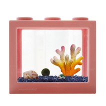 세남자바스켓 언더더씨 국산 마리모 DIY 세트 키우기-마리모(중), 옐로우핑크산호+파란자갈100g