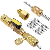 HVAC 시스템용 듀얼 사이즈 SAE 1/4 및 5/16포트 R410A R22 밸브 코어 리무버 설치 도구 R404A R407C R134A, 01 Valve Core Remover