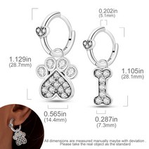 여성을 위한 오리지널 후프 귀걸이 925 스털링 실버 작은 심장 영원한 U 모양 깃털 지르콘 여성 파티 선물 디자인, KTE003