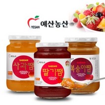 [올즈마켓] 삽다리 딸기쨈 300g X 3개 예산농산 숲속의 아침 딸기 과일 잼 쨈, 딸기쨈 580g X 3