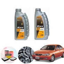 SM3(02~10) 1.6(가솔린) 킥스G1 엔진오일 필터세트 KPT-111, 5w20 3통+o186a2082, 0