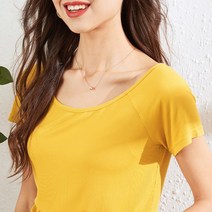 박시반팔티 t셔츠 여성 와이드 루즈핏 여름옷 로우 칼라 티셔츠 심플 이너웨어 솔리드 무지 상의 1676626609